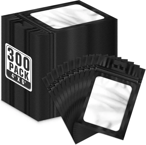 Miniatura 31 de ANZNKU 300 bolsas holográficas de Mylar resellables, bolsas resellables de 4x6 pulgadas para pequeñas empresas, bolsa de kit para resaca a prueba