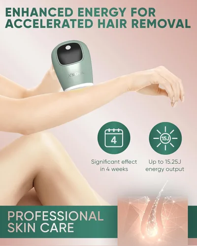 Miniatura 2 de Xsoul Depilación láser IPL, removedor de vello sin dolor para mujeres y hombres, ideal para axilas, piernas, cara y bikini, reducción de vello