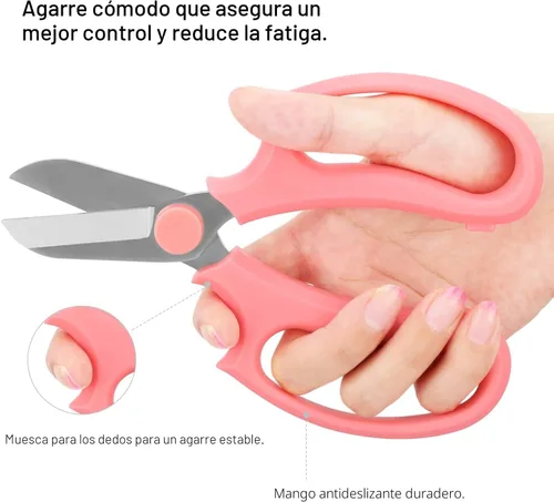Miniatura 4 de Housolution Tijeras de flores, tijeras florales fuertes, tijeras de podar de jardín de acero de primera calidad, tijeras de jardín, tijeras