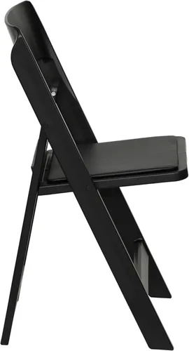 Miniatura 8 de Flash Furniture Hercules Tucker - Silla plegable de resina negra comercial, ligera, asiento extraíble acolchado de vinilo, para uso en interiores
