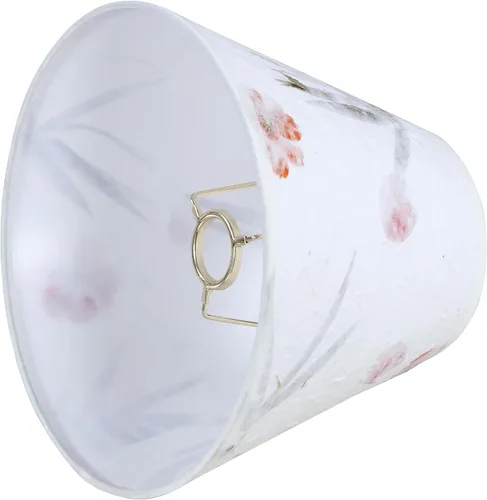 Miniatura 4 de Aspen Creative 56040 pantalla de lámpara Empire Uno en blanco con papel Patal, 5" superior x 10" inferior x 8" altura inclinada, Slip UNO 33mm
