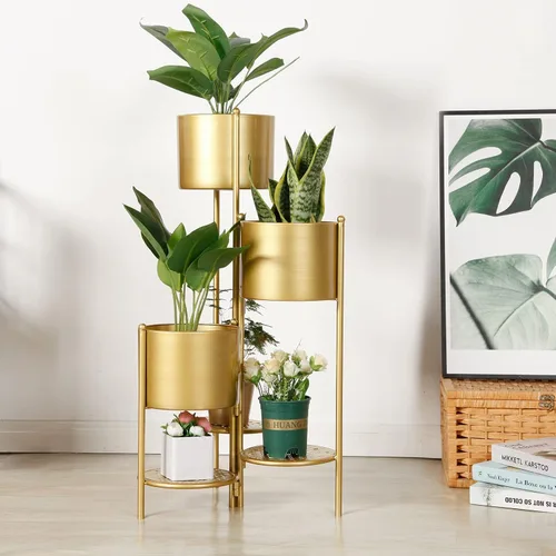 Miniatura 9 de Soporte para Plantas de Esquina Interior de Metal, 6 Niveles para 6 Macetas, Soportes para Macetas de Flores de Exterior, Estantes Portamacetas