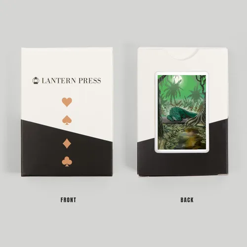 Miniatura 8 de Lantern Press Alligator in Swamp (52 cartas de juego, baraja de cartas de tamaño póquer con comodines)