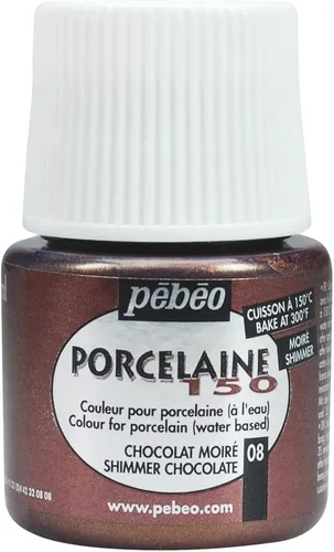 Miniatura 32 de Pebeo Porcelaine 150, Pintura China, Botella 1.5 fl oz - Blanco Perla