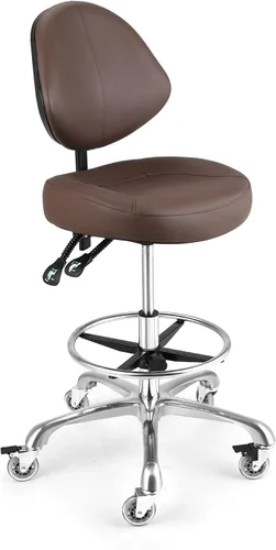 Silla de dibujo con soporte para el respaldo, silla alta de oficina para escritorio de pie, taburete giratorio ajustable para taller, estudio de