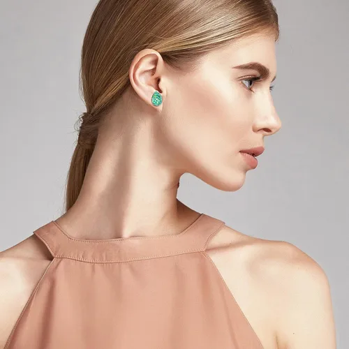Miniatura 4 de 15 pares de pendientes de imitación Druzy con purpurina bohemia para mujer
