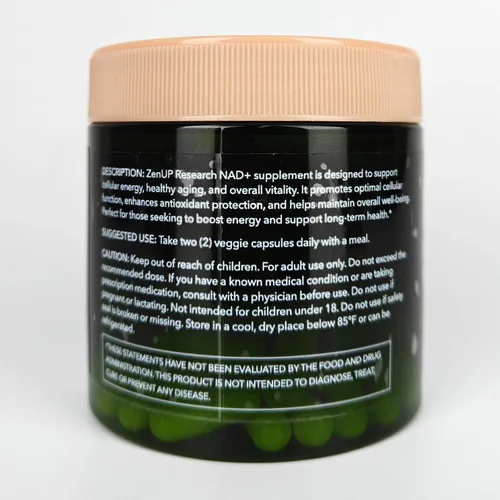 Miniatura 4 de NAD+ Suplemento 1100 mg ribósido liposomal de nicotinamida con resveratrol y quercetina Enfoque mental 120 cápsulas