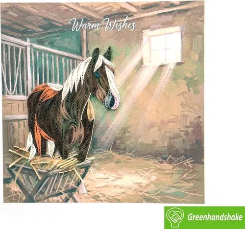 Miniatura 3 de A Horse's Quiet Moment - Tarjeta de felicitación 3D exclusiva dedicada hecha a mano, tarjeta de felicitación de diseño para cumpleaños, día de San