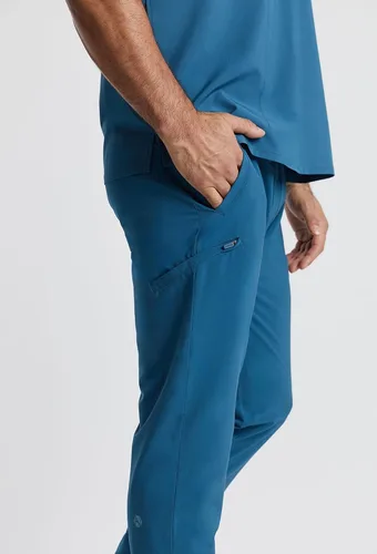 Miniatura 2 de Pierre - Pantalones médicos con múltiples bolsillos para hombre, elásticos con cordón