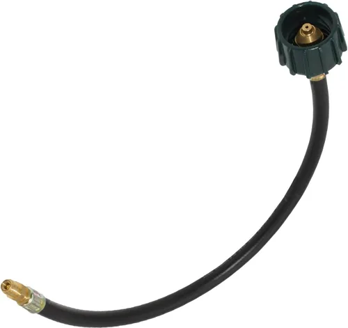Miniatura 12 de Conectores de manguera pigtail de 15 pulgadas Flame King, 1/4" macho invertido con estriado para RV, furgoneta o remolque, reguladores de cambio