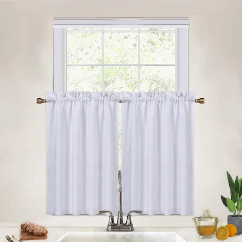 Miniatura 12 de CAROMIO - Cortina para cocina, cortina texturizada, cortinas para ventana de baño, varios tamaños