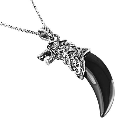 Miniatura 3 de Collar con colgante tribal para hombre de Beadnova con cadena de acero inoxidable de 18.0in