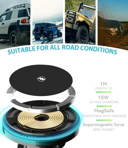 Miniatura 4 de Soporte de cargador CR-V Magsafe, ajuste exclusivo para Honda CR-V 2023-2025 (no para Accord y Civic), apto para MagSafe iPhone 15/14/13/12/Mini