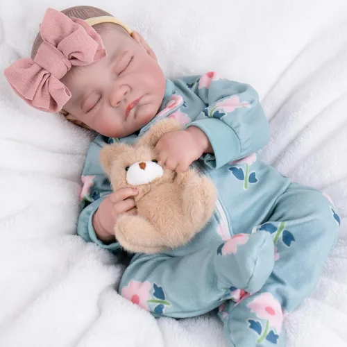 Miniatura 4 de Aori Muñecas Reborn de bebé realistas de 20 pulgadas, muñeca recién nacida de niña durmiendo ultra realista con cuerpo ponderado y muñeca de vinilo
