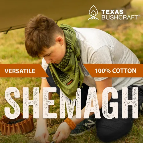 Miniatura 3 de Texas Bushcraft Tactical Shemagh - Auténtico Keffiyeh 100% algodón para tu equipo de camping, senderismo y mochilero
