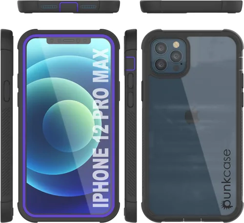 Miniatura 7 de PunkCase Funda [Serie Spartan] Funda transparente resistente con protector de pantalla integrado, protección de cuerpo completo ultra delgada 360