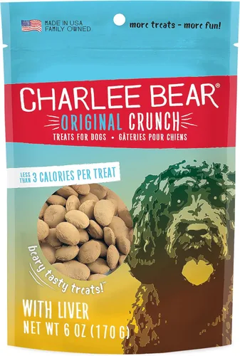 Miniatura 17 de Charlee Bear Original Crunch - Golosinas para perros, hígado de pollo, bolsa resellable de 16 onzas, golosinas de entrenamiento bajas en calorías