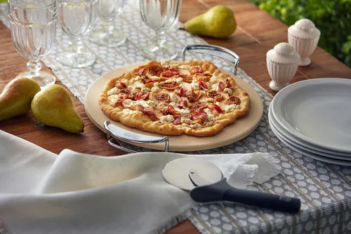 Miniatura 9 de Weber Sistema de Barbacoa Gourmet Piedra para Pizza con Soporte Portátil, 16.7" de Largo