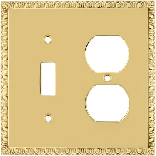 Miniatura 18 de Nostalgic Warehouse Egg & Dart Deco - Cubierta para placa de interruptor de salida eléctrica Bronce intemporal