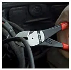 Miniatura 4 de KNIPEX Herramientas - Cortadores diagonales de alto apalancamiento, aislamiento de 1000 V (7408200SBA), 8 pulgadas, rojo