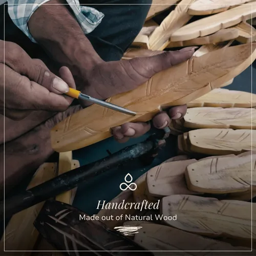 Miniatura 8 de Calmveda Soporte de incienso de madera hecho a mano, paquete de 2 soportes para incienso para palos, bandejas de doble color en forma de hoja