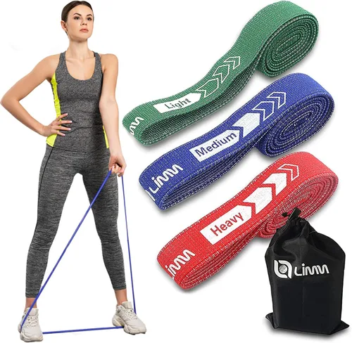 Miniatura 13 de Fittest Pro by Limm Resistance Bands for Legs and Butt, Fabric Exercise Loop Bands Yoga, Pilates, Rehab, Fitness and Home Workout, Strength Bands