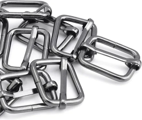 Miniatura 21 de CooBigo Paquete de 25 hebillas deslizantes ajustables de metal de 1 pulgada, ajustador rectangular Tri-Glide, deslizador de correa de tirantes