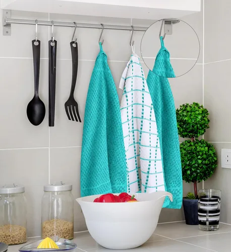 Miniatura 7 de Utopia Towels - Paquete de 12 toallas de cocina, 15 x 25 pulgadas, 100% algodón hilado en anillo súper suave y absorbente, juego de toallas de té