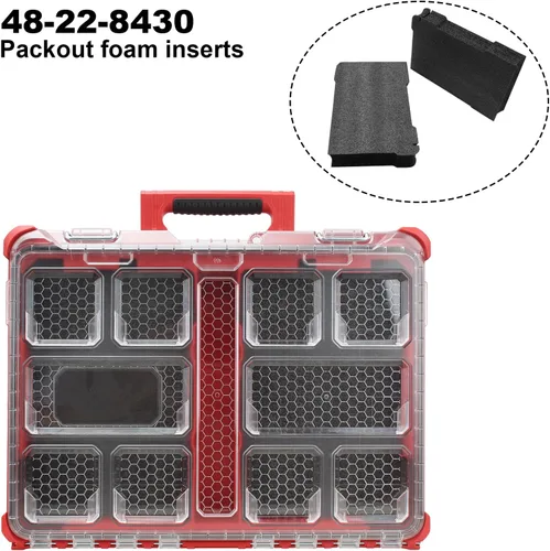 Miniatura 3 de 48-22-8430 Insertos de espuma de embalaje para cajas de herramientas de cajones de paquetes - (insertos de espuma Econo 2 piezas)