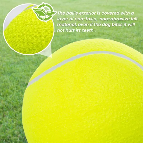 Miniatura 4 de Pelotas de tenis para perros grandes de 9.5 pulgadas, paquete de 2 pelotas de juguete para mascotas para perros pequeños, medianos y grandes
