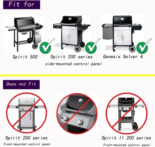 Miniatura 4 de Leship Barras aromatizantes de 15.3 pulgadas de repuesto para parrillas Weber 7636, Weber Spirit 300 y Spirit II 300 Series E310 E320 E330 S310 S320