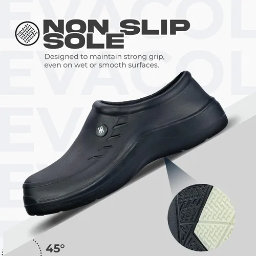 Miniatura 2 de Zapatos antideslizantes para hombre: zuecos sin cordones, cómodos zapatos de trabajo