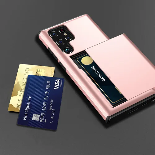 Miniatura 5 de Asuwish Funda de teléfono para Samsung Galaxy S22 Ultra 5G con protector de pantalla de vidrio templado y tarjetero para tarjeta de crédito, funda
