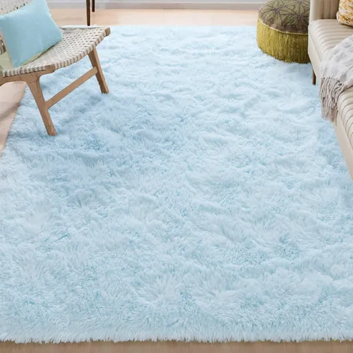 Miniatura 147 de Merelax Alfombra Moderna Suave y Esponjosa Shaggy para Dormitorio Sala de Estar Decoración de Sillas Pequeñas Alfombras Tapetes para Pies Piso, Verde