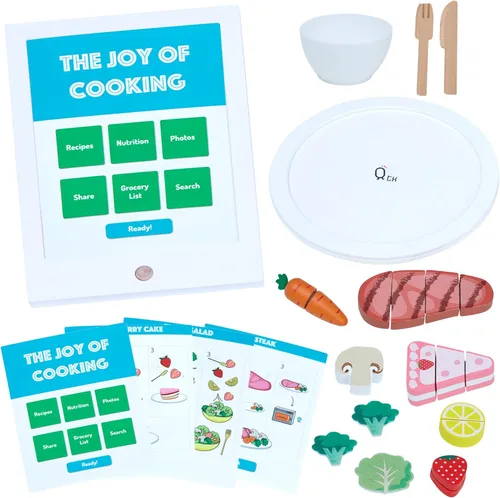 Miniatura 2 de Teamson Kids Little Chef Frankfurt - Juego de recetas de tabletas de cocina de madera