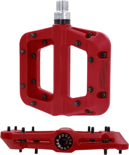 Miniatura 3 de FOOKER Pedales MTB para bicicleta de montaña, 3 rodamientos, antideslizantes, ligeros, de fibra de nailon, pedales de plataforma de bicicleta