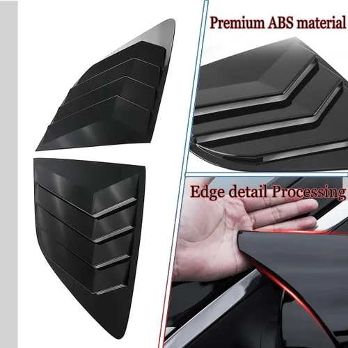 Miniatura 5 de MUXEE 2 persianas para ventana lateral trasera, para Honda CRV CR-V 2023, 2024, 2025, 2026, ABS, color negro brillante, accesorios interiores