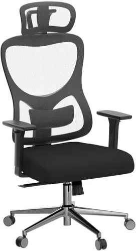 Miniatura 4 de Soohow Silla de oficina ergonómica, silla de escritorio de malla con soporte lumbar ajustable y reposacabezas, cómoda silla de computadora