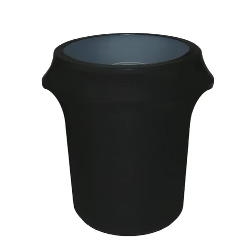 Miniatura 10 de YOUR CHAIR COVERS - Cubierta ajustada elástica de spandex para bote de basura/contenedor de desechos de 32 galones - Blanco