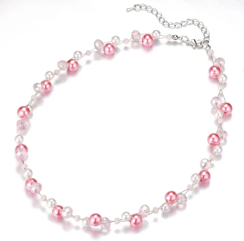 Miniatura 2 de Collar corto de turquesa con cuentas para mujer, joyería de moda con perlas y cuentas de cristal, regalos de cumpleaños para mujer