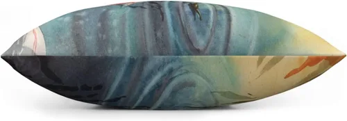 Miniatura 4 de VARUN Fundas de almohada Koi Fish Water Lily Pond Blanco Rojo Carpa Ripples Funda cuadrada para decoración del hogar, sofá, coche, dormitorio, funda