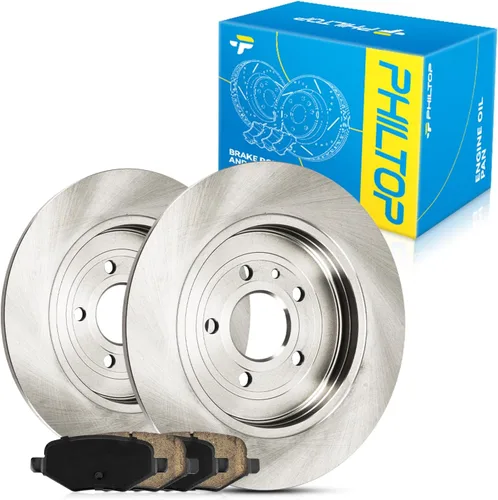 Miniatura 83 de PHILTOP Juego de rotores de freno de disco trasero y pastillas de freno de cerámica para Nissan 2002-2023 Altima, Nissan 2007-2019 Sentra, Nissan