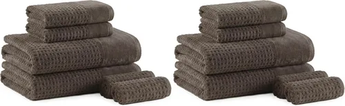 Miniatura 20 de Madison Park Spa Waffle - Juego de toallas de lujo 100 % algodón, tejido de gofre de textura premium, altamente absorbente, secado rápido, ropa