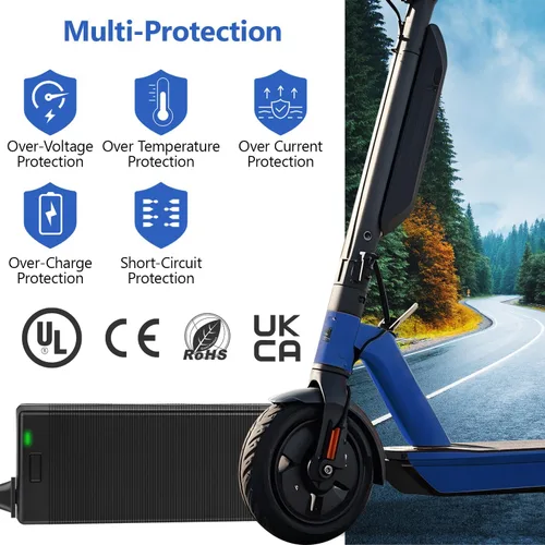 Miniatura 3 de LeMotech Cargador eléctrico de scooter de 54.6 V 2A con certificación UL, repuesto para Hiboy, Gotrax, GXL, Jetson, Razor, adaptador de corriente