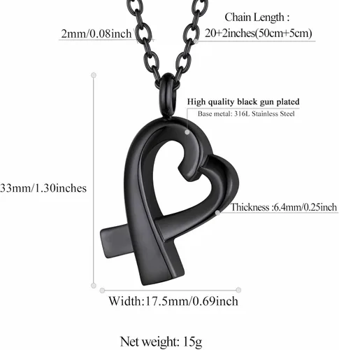 Miniatura 251 de FindChic Collares personalizados con urna para cenizas, barra vertical, gato, luna, reloj de arena, garra de perro, acero inoxidable, chapado en oro
