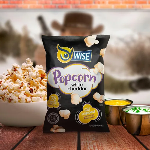 Miniatura 4 de Wise Snacks Palomitas de maíz, queso cheddar blanco, 2.250 onzas (12 unidades), sin gluten, grano entero, Air Popped