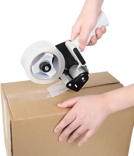 Miniatura 6 de JARLINK Pistola dispensadora de cinta de embalaje (paquete de 2) con 2 rollos de cinta con 18 rollos de cinta de embalaje transparente para envío