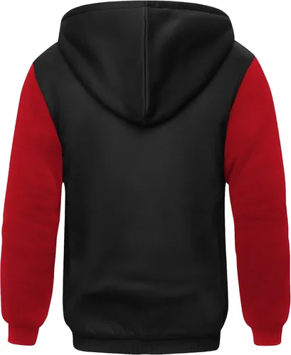Miniatura 3 de SCODI Sudaderas con capucha para hombre, forro polar pesado, cremallera completa, forro de sherpa grueso, chaqueta con capucha