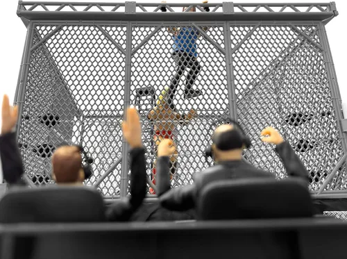 Miniatura 7 de Set de juego de jaula de acero para anillos de lucha de Figures Toy Company