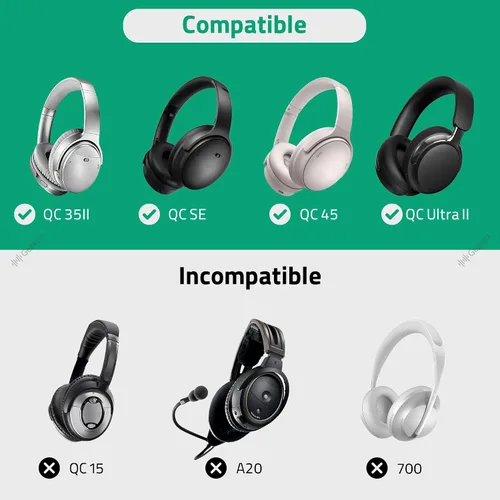 Miniatura 6 de Geekria Shield - Funda para auriculares compatible con Bose QC Ultra II, QC 45/35 II/35/25/2/SE y más, bolsa de transporte de viaje de repuesto